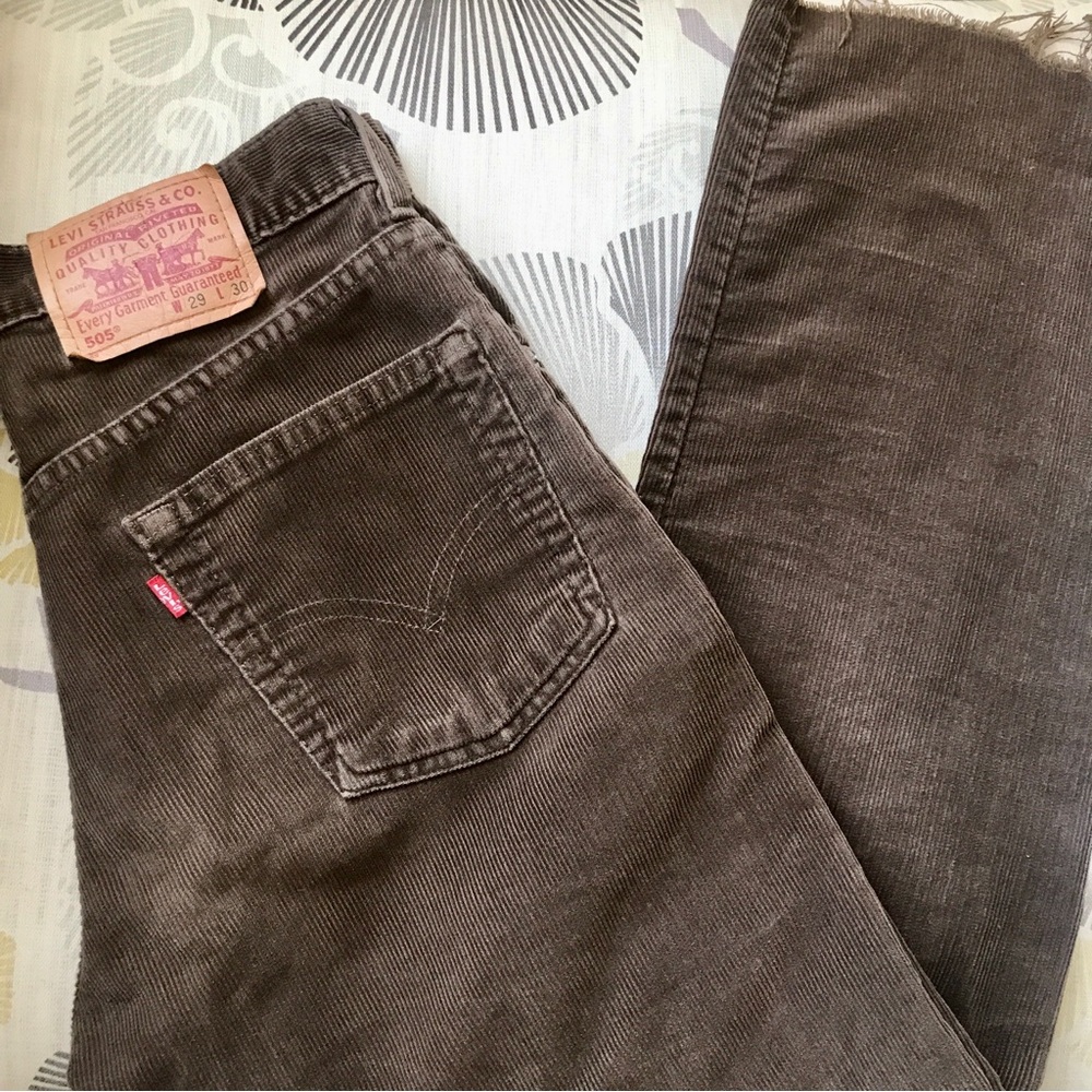 Vintage Levi Brown Cords: STR8 LEG